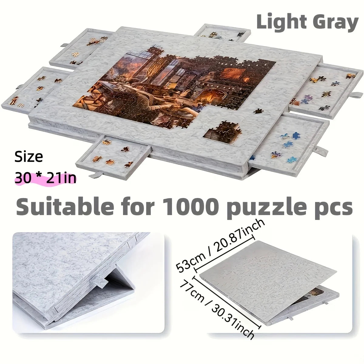 PuzzleNest™ Tilting Board 🧩 — Portable Play with Smart Storage