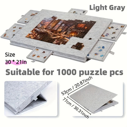 PuzzleNest™ Tilting Board 🧩 — Portable Play with Smart Storage