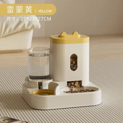 Automatic Feeder Cat Dog Food Bowl With Water Fountain Pet Large Capacity Raised Stand Dish Bowl For Cat Drinker Accessories AliFree Day Store