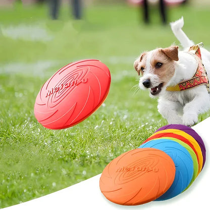 Durable Silicone Flying Disc for Dogs - Interactive Outdoor Fun!