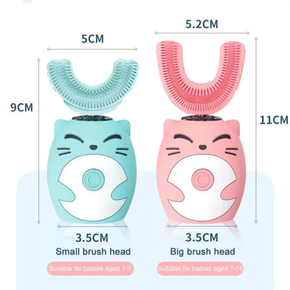 Electric U-shaped Toothbrush Children Sonic Toothbrush 360 Degrees Smart Dental Tooth Brush Teeth Whitening for Waterproof Kids BALASHOV Exquisite Life Store