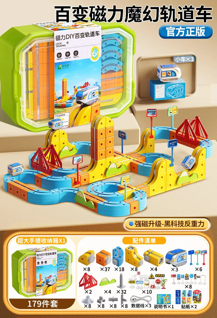 STEMExpress™ 3D Electric Train Set 🚂⚡ Build, Learn, and Ride!