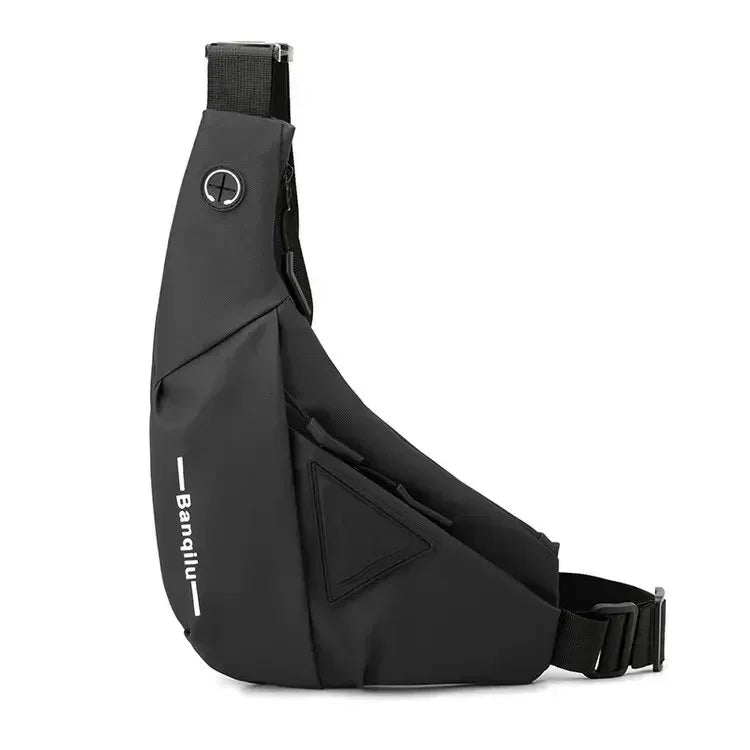 Bolso de hombro para hombre, bandolera Oxford impermeable con USB, bandolera multifunción, bolsa de pecho de viaje corta para bolsos de hombre