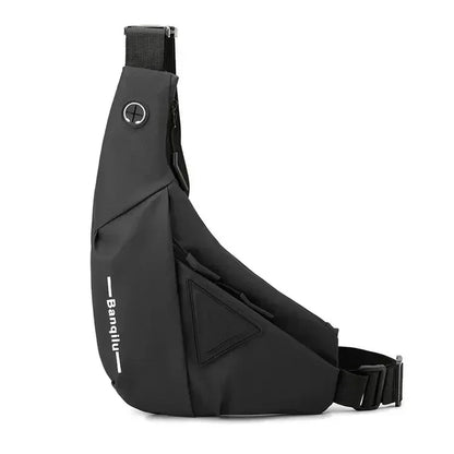 Men's Shoulder Bag Waterproof USB Oxford Crossbody Bag Sling Multifunction Short Travel Messenger Chest Pack for Male Handbags