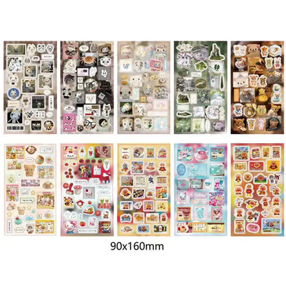 6pcs/10pcs Set Y2K Random Cute Glitter Laser Sticker for Phone Camera Luggage Journal Sticker Kawaii Decoration Sticker Gift Gamilike Store