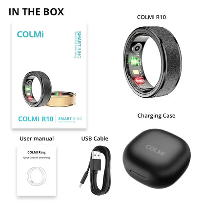 COLMI R10 Smart Ring with Charging Case for Men Women, Health and Sleep Monitor, 5ATM Waterproof, Multi-sport Mode Shop1103572318 Store
