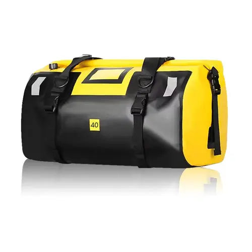 Bolsa Seca Impermeable para Moto con Reflectores, Bolsa de Viaje Duffle Trasera Esquí