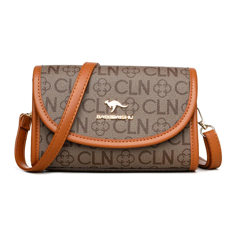 2025 Spring and Summer New High-end Bag Women's Trendy Retro Printed Letters Versatile Messenger Small Square Bag