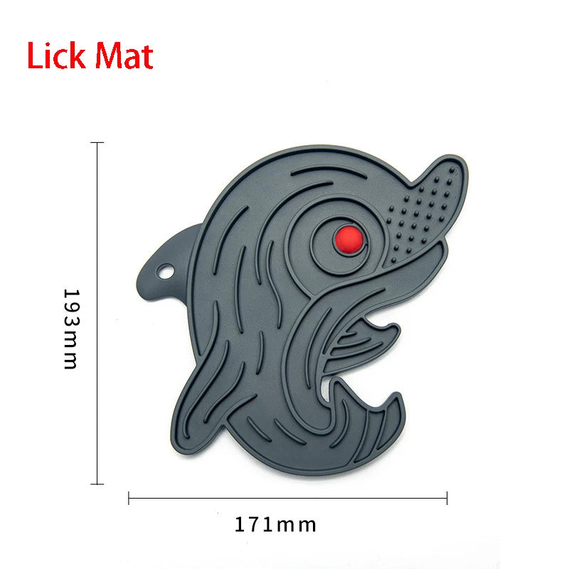 Fish Shape Silicone Lick Mat - Slow Feeding Food Bowl for Pets CDDMPET Official Store
