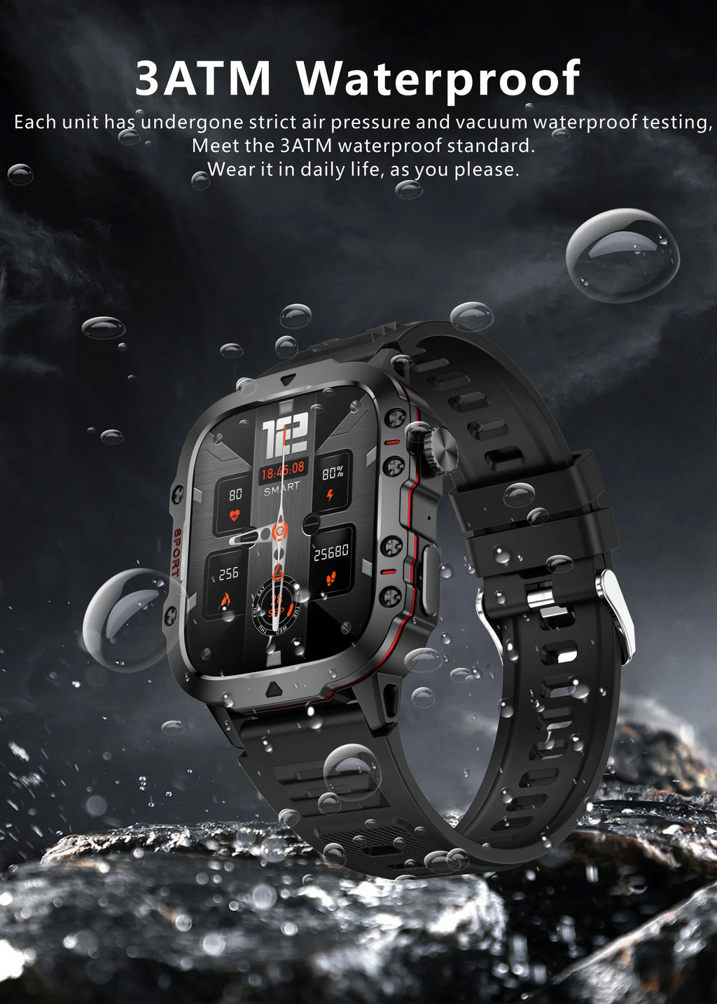 Smart Watch for Xiaomi Military GPS Tracker Men IP68 5ATM Outdoor Sports Fitness Tracker Health Monitor 1.96" BT Call Smartwatch LIGE SmartWatch Official Store