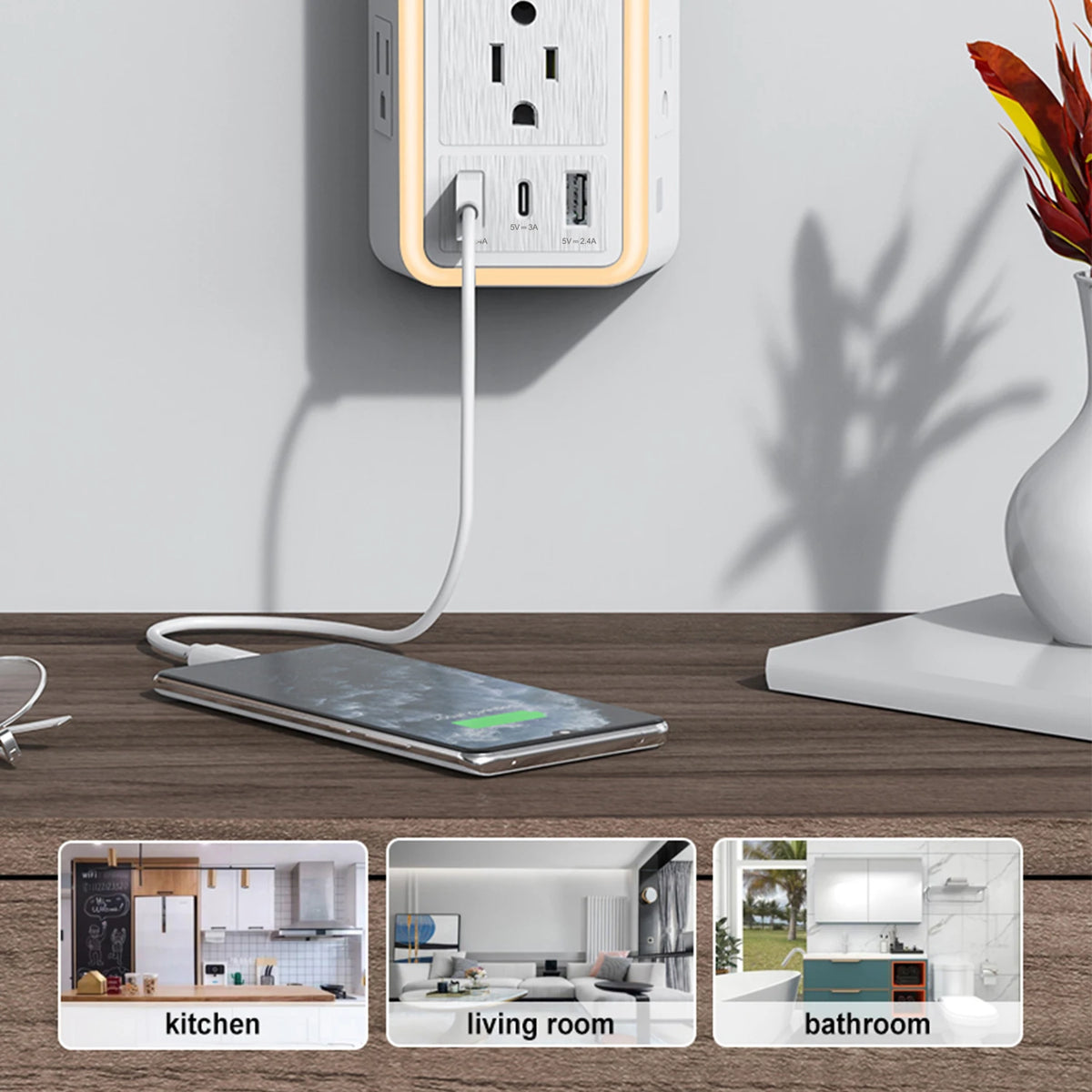 Safe Connect: Concentrador de enchufes con protector contra sobretensiones