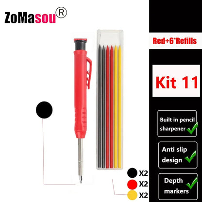 PrecisionMark Carpenter Pencil: Sharp Lines, Every Time! Zomasou Factory Store