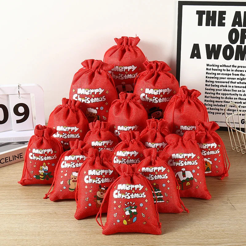 MerryPouch™: Bolsas festivas con cordón para regalos rápidos y con estilo 🎄