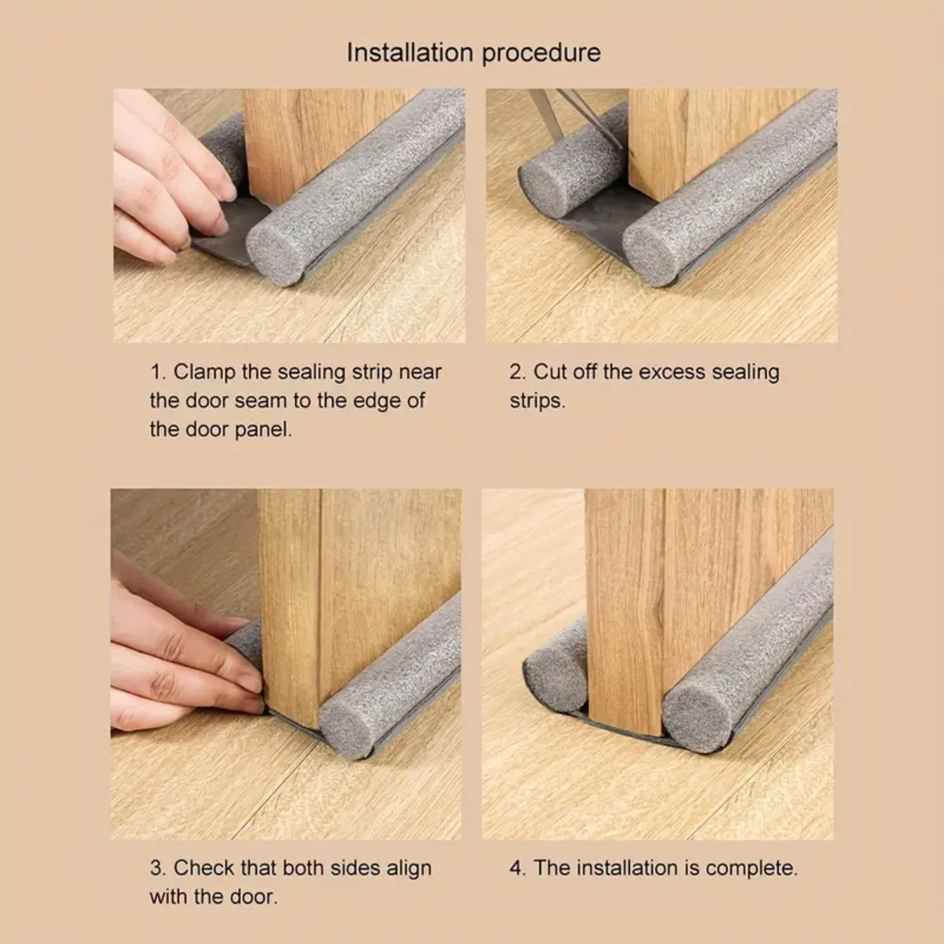 1pc Door Sealing Strip, Door Bottom Seal Strip, Soundproof Door And Window Gap Windshield Strip, Heat Preservation And Dustproof Stone's Store