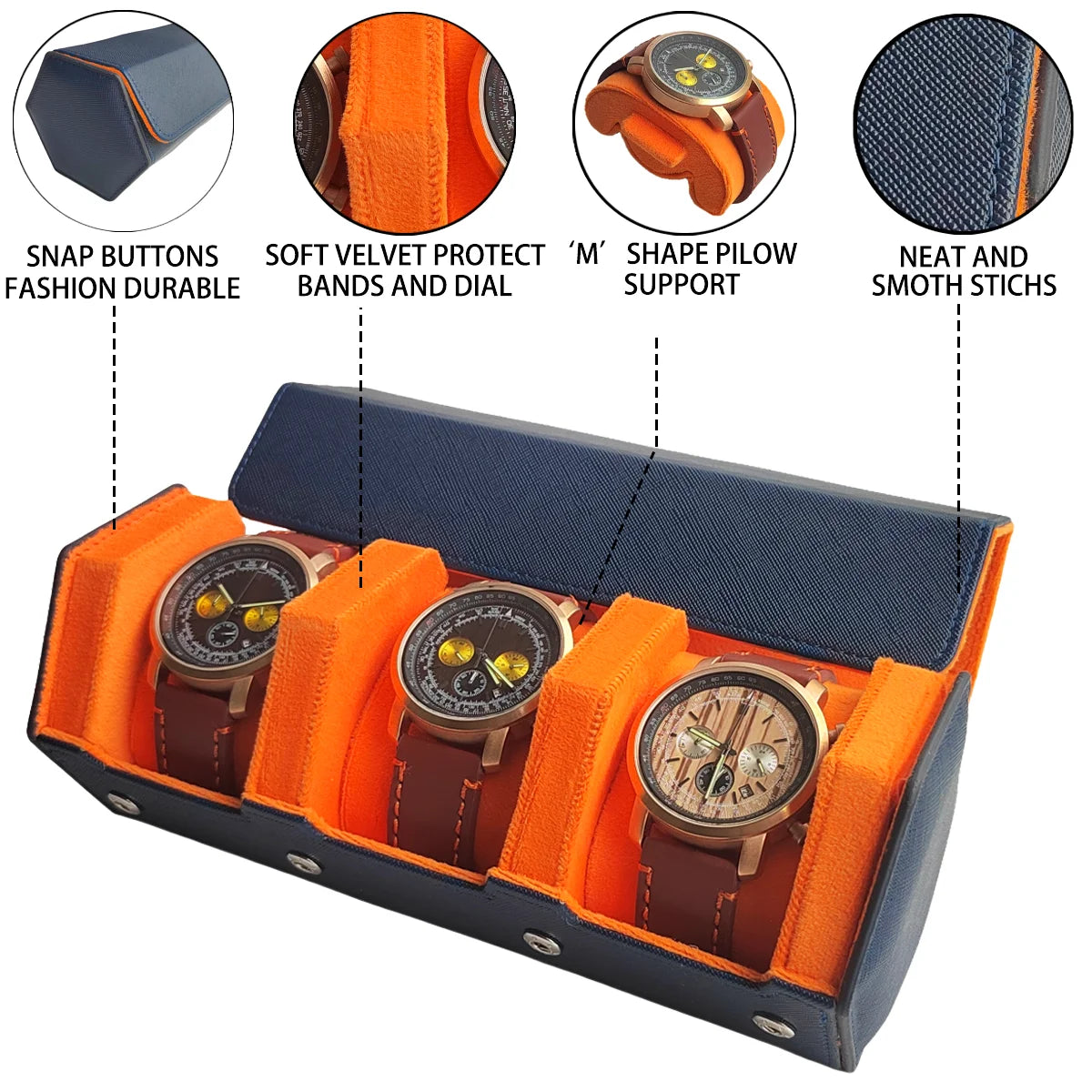 WatchGuard™ Vintage Roll Case 🛡️⌚ Protect Every Timepiece