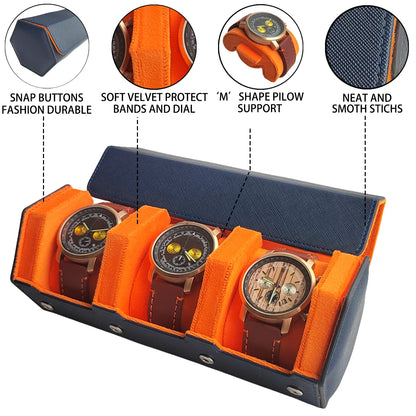 WatchGuard™ Vintage Roll Case 🛡️⌚ Protect Every Timepiece