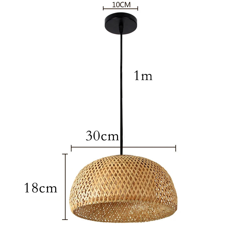 Bamboo Dome Pendant Lamp LSZM Lighing Store