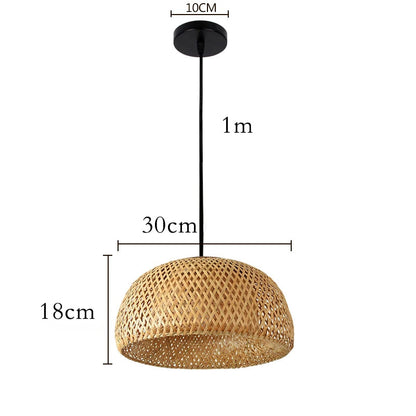 Bamboo Dome Pendant Lamp LSZM Lighing Store