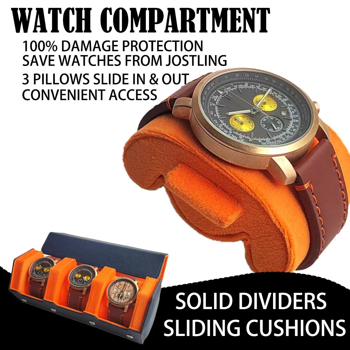 WatchGuard™ Vintage Roll Case 🛡️⌚ Protect Every Timepiece