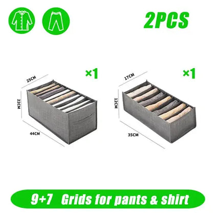 Organizador de ropa para armarios, pantalones, vaqueros, caja de almacenamiento, organizador de armario