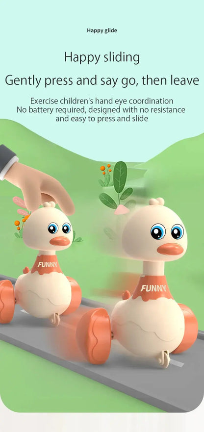 Baby Spielzeug Schaukel Ente Spielzeug Cartoon Presse Fahrzeuge gleiten Tier Trägheit zurückziehen Autos frühe Bildung Spielzeug für Kleinkinder Jungen Mädchen CONUSEA Official Store