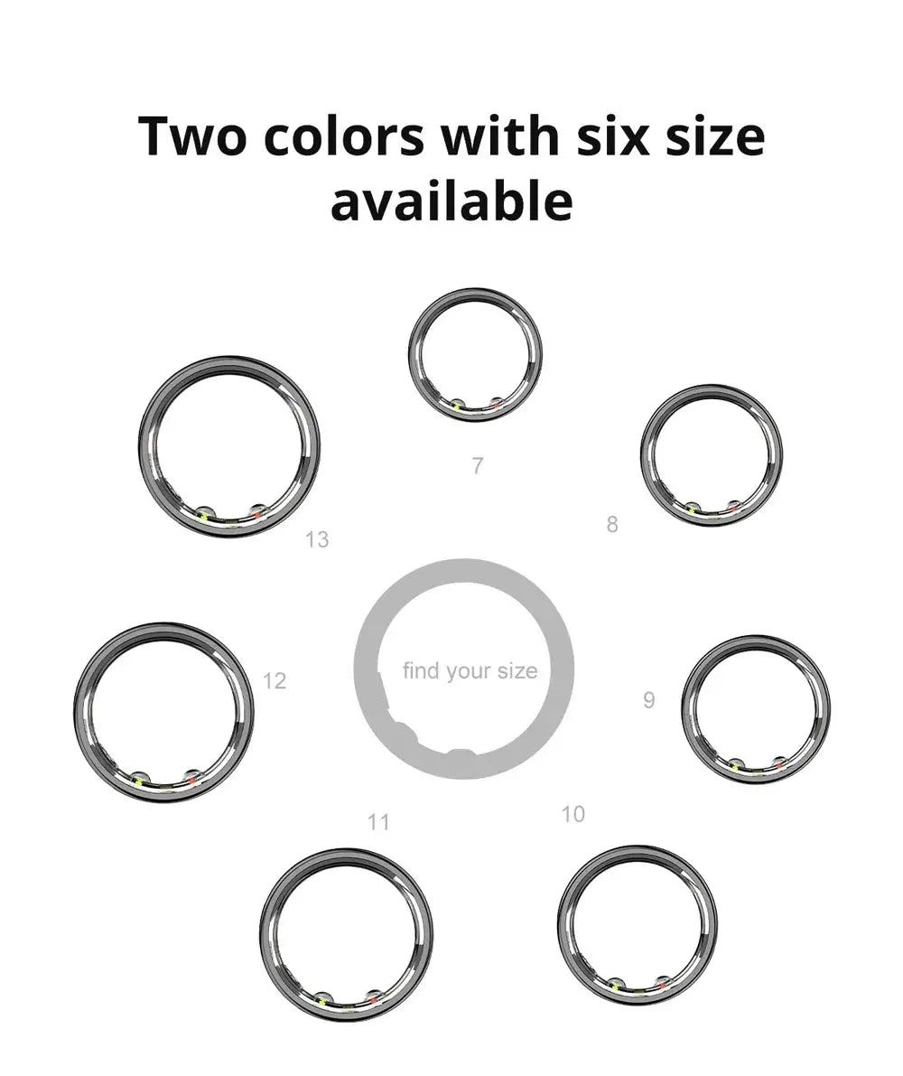 COLMI R10 Smart Ring with Charging Case for Men Women, Health and Sleep Monitor, 5ATM Waterproof, Multi-sport Mode Shop1103572318 Store
