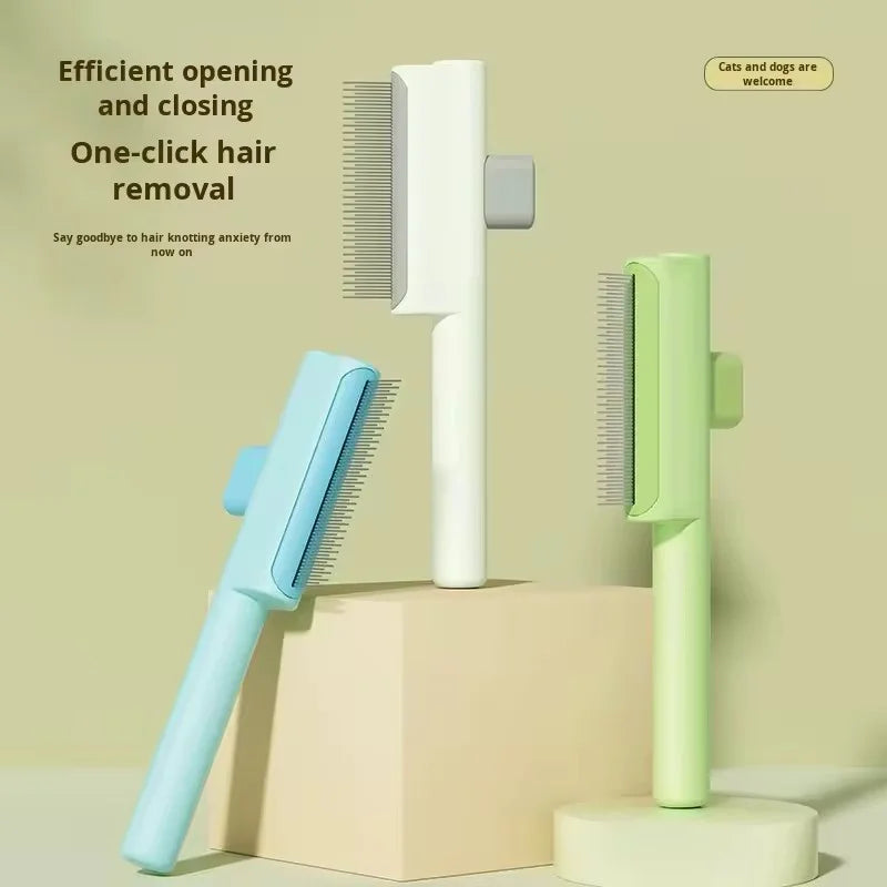 Pet Hair Shedding Comb Easy Care Efficient Portable Grooming Beauty Tool One - Click Depilation Pet Comb Flea Comb