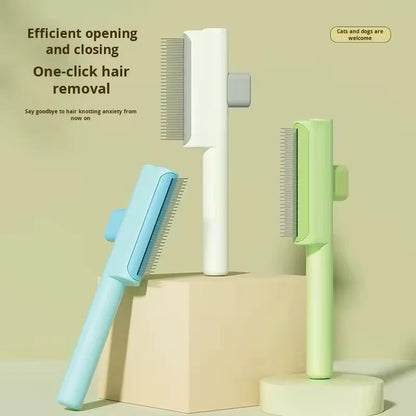 Pet Hair Shedding Comb Easy Care Efficient Portable Grooming Beauty Tool One - Click Depilation Pet Comb Flea Comb