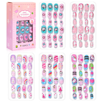 GlamTiny™ – 520 Sparkly Nail Stickers for Creative Kids 💅
