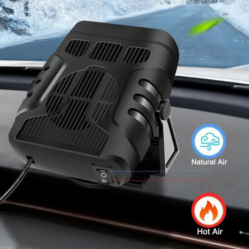 2 In1 Portable Car Heater Heater Demister 360 Degree Rotation Car Windshield Fast Heating Defrost 120W/200W Auto Interior Heater
