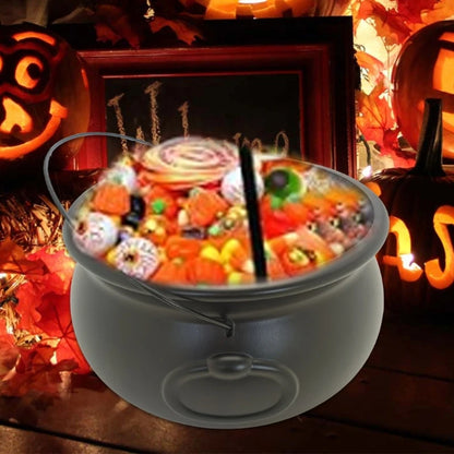 Oversized Witches Cauldron Kettle Candy Container 12" Sweets Bowl Bucket Halloween Party Accessories and Decoration