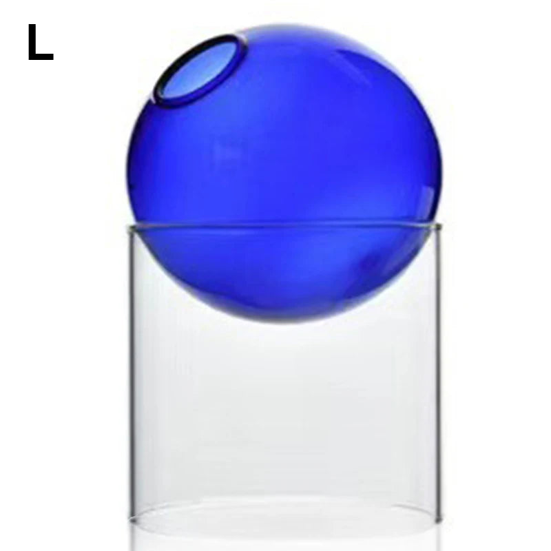 Mini Round Glass Flower Vase – A Delightful Touch of Nature for Your Space Ursmart Store