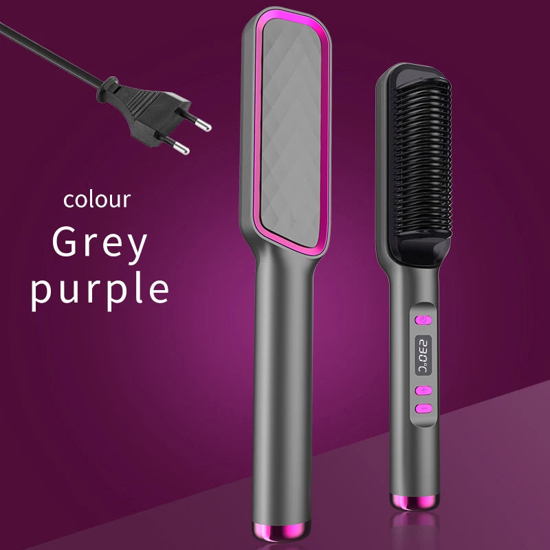 Electric Hot Comb Multifunctional Straight Hair Straightener Comb Negative Ion Anti-Scalding Styling Tool Straightening Brush Stone's Store