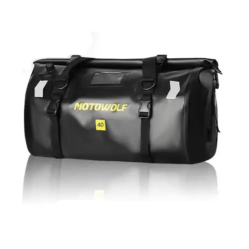 Bolsa Seca Impermeable para Moto con Reflectores, Bolsa de Viaje Duffle Trasera Esquí