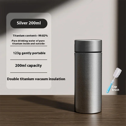 Gianxi Pure Titanium Insulated Cup Men'S And Women'S High-End Water Cup Portable Tea Cup Tea Water Separation Titanium Cup