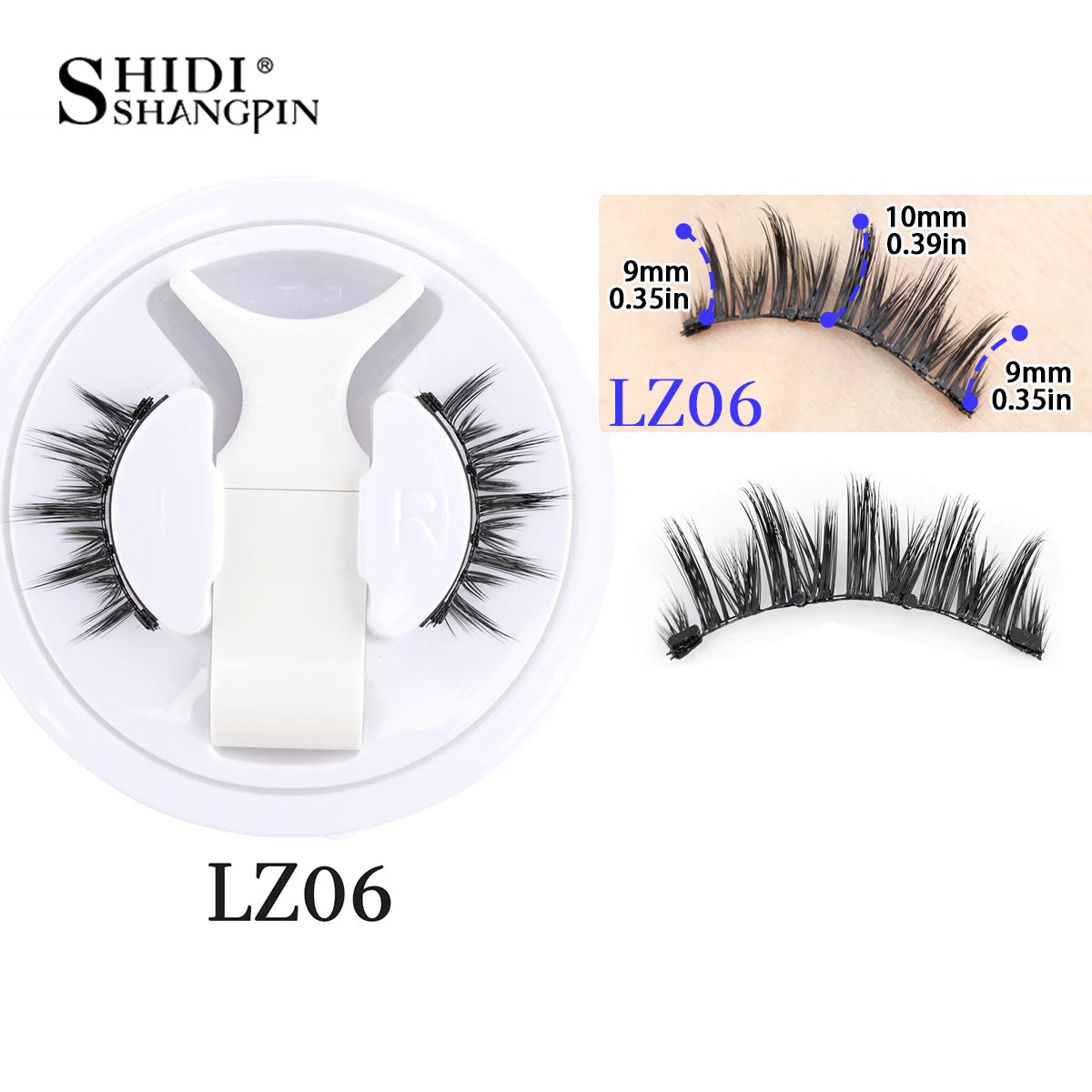 1 Pair Reusable Magnetic Eyelashes Tweezers Set Faux Mink Lashes Handmade 3D Natural False Eyelashes and Magnetic Tweezers Set