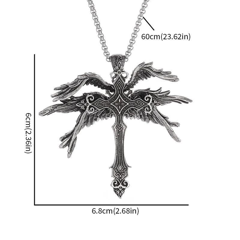 Guardian Angel Wings Cross Pendant Necklace Jane Eyre 6 Store