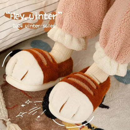 New arrival cat foot slippers women cushiony indoor outdoor shoes