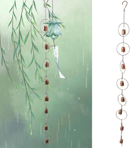 LotusFlow Rain Chain Chinese Temple Inspired Serenity
