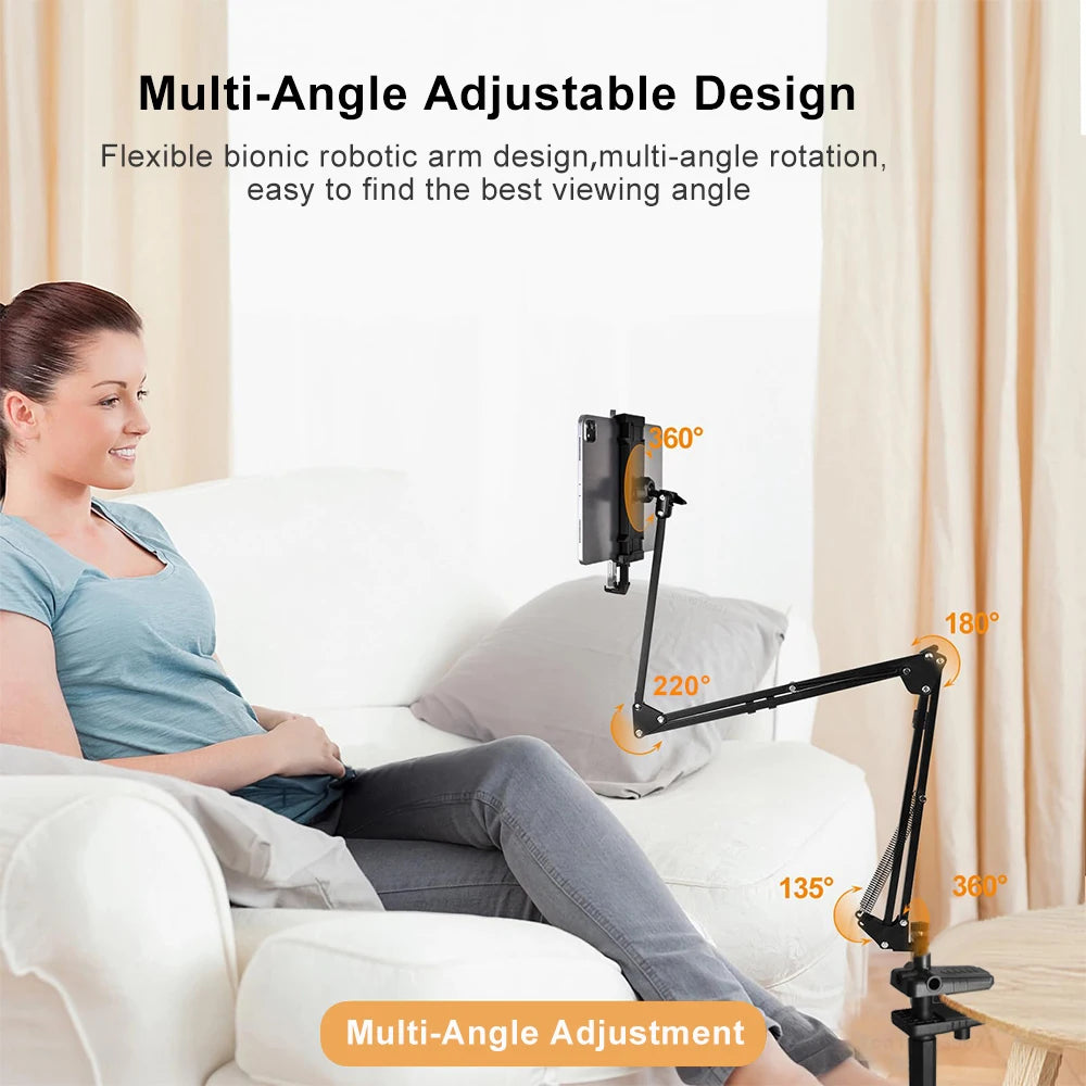 Hands-Free Bed Phone Mount – Adjustable Arm for Perfect Viewing!