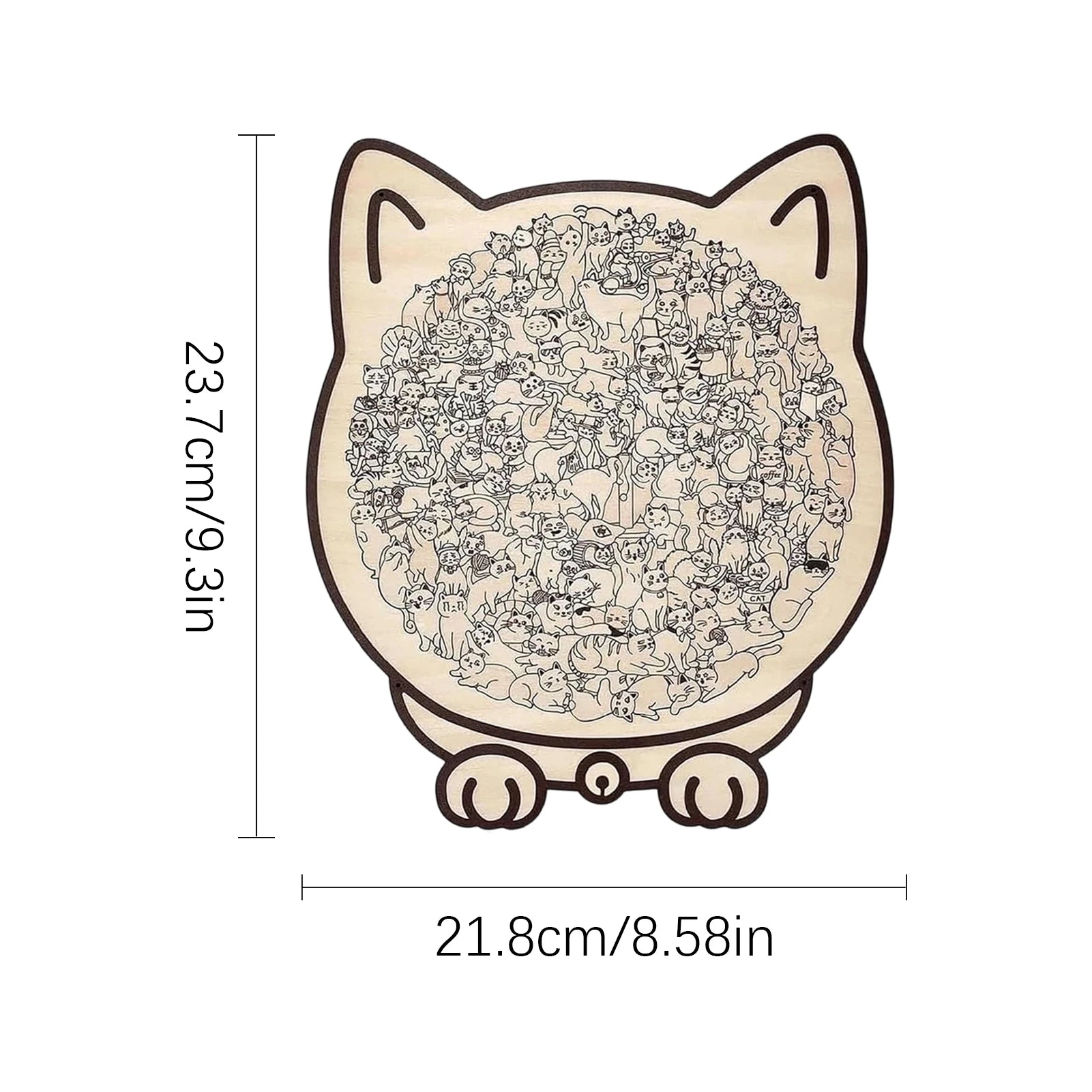SereniCat™ 135-Piece Wood Puzzle 😺🌈
