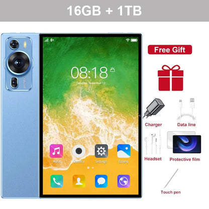 2025 New P60 Pro 5G Dual Tablet Android 14 16GB + 1TB kids Tablet 12 Inch HD Screen 20000mAh Tab Tablets PC With keyboard Laptop Hi - TechPhone Depot Store