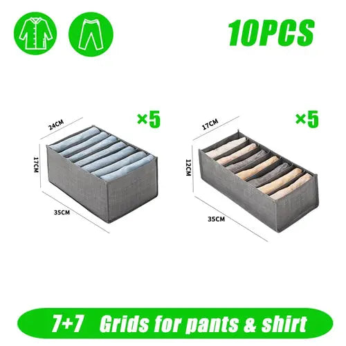 Closets Clothes Organizer Pants Jeans Storage Box Cabinet Organizer