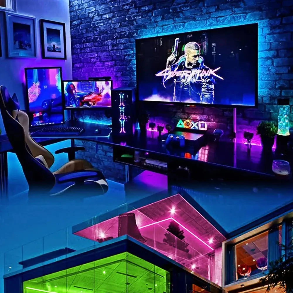 RGB LED Strip Lights Bluetooth TV Backlight 30m 1-5m 3535 Luces Para AliExpress