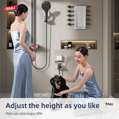 TAILI 2PCS Shower Head Holder Removable No-drill Shower Head Reusable