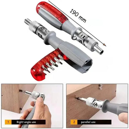 1pc 11 In 1 Ratcheting Multitool Screwdriver Multi-functional Magnetic Screwdriver Professional Angle Screwdriver Repair Tool AE Global Hand Tools Store