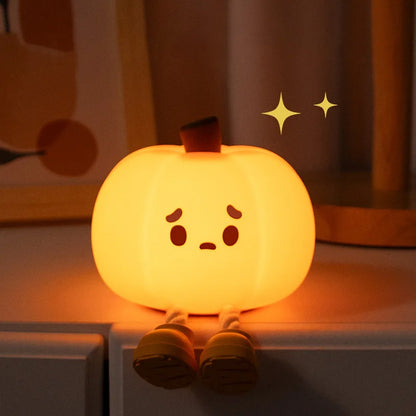 Mushroom Night Light LED Rechargeable USB Table Lamp Desk Room Decoration Baby Nursery Kids Birthday Gift Animal Pumpkin Lantern
