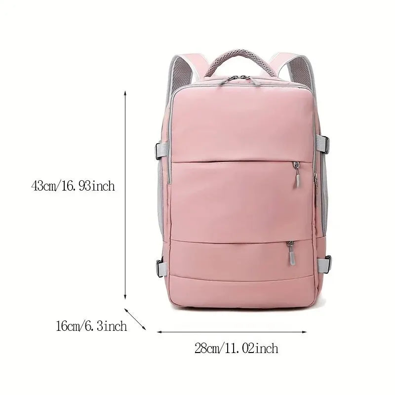 Mochila Xajzpa de gran capacidad, mochila de viaje multifunción con compartimento para zapatos, bolsa de equipaje multicapa