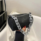 Allover Rhinestone Bucket Bag, Glitter Chain Prom Purse, Women's Mini Crossbody Bag (6.3*3.54) Inch Stone's Store