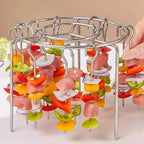 3-in-1 Air Fryer Grill – Vertical Kebab & BBQ, Oil-Free Cooking!